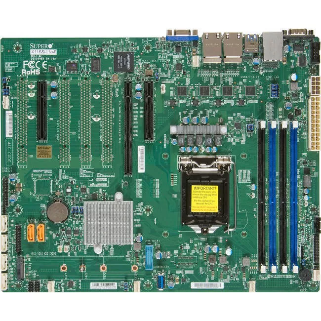 Supermicro MBD-X11SSI-LN4F-B Desktop Motherboard - 1x Socket H4 LGA-1151 - Intel C236 - 4x DDR4 - RAID - 1x PCIe x16 - ATX