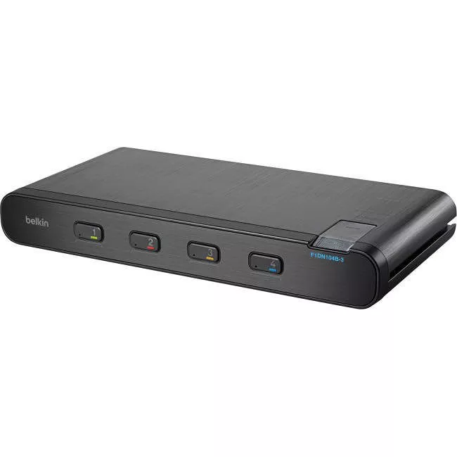 Belkin F1DN104B-3 Advanced Secure DVI-I KVM Switch; 4-Port