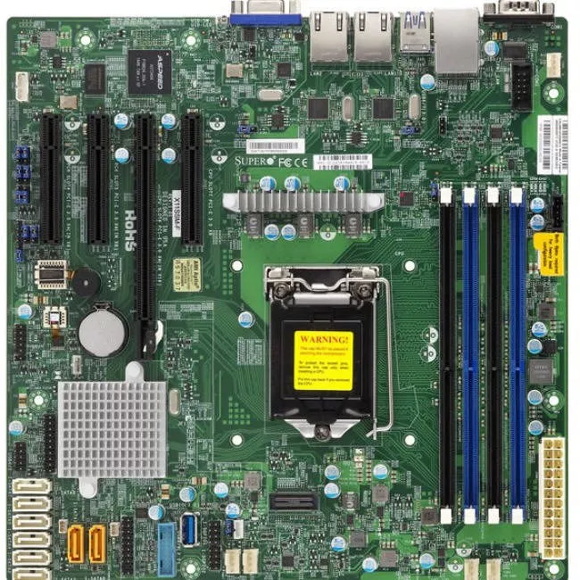 Supermicro MBD-X11SSM-B Server Motherboard - 1x Socket H4 LGA-1151 - Intel C236 - 4x DDR4 - RAID - 1x PCIe x16 - Micro ATX