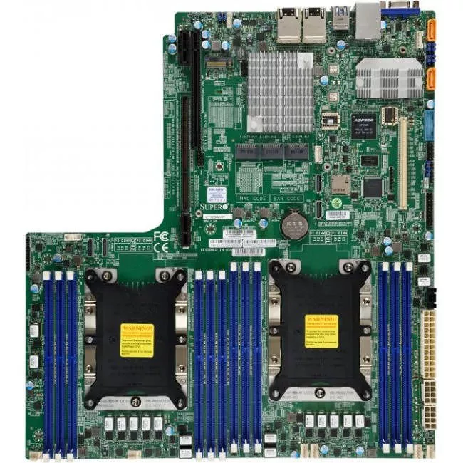 Supermicro MBD-X11DDW-L-B Server Motherboard - 2x Socket P LGA-3647 - Intel C621 - 12x DDR4 - RAID - 1x M.2 - 2x PCIe x16 - Proprietary Form Factor
