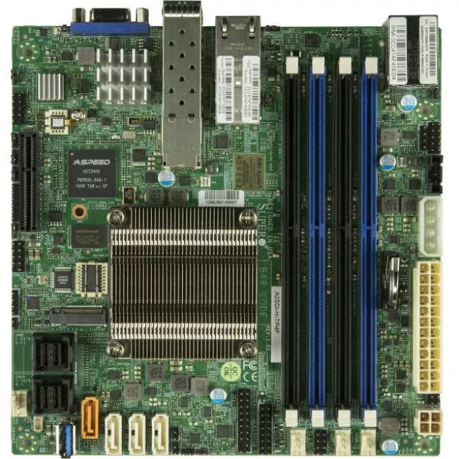 Supermicro MBD-A2SDI-H-TP4F-B Server Motherboard - Socket BGA-1310 - Intel 4x DDR4 - 1x M.2 - Mini ITX