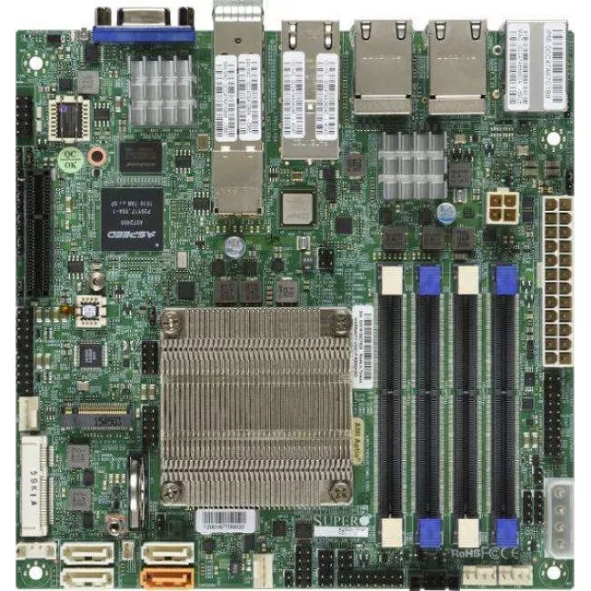 Supermicro MBD-A2SDI-TP8F-O Server Motherboard - Socket BGA-1310 - Intel 4x DDR4 - 1x M.2 - Mini ITX