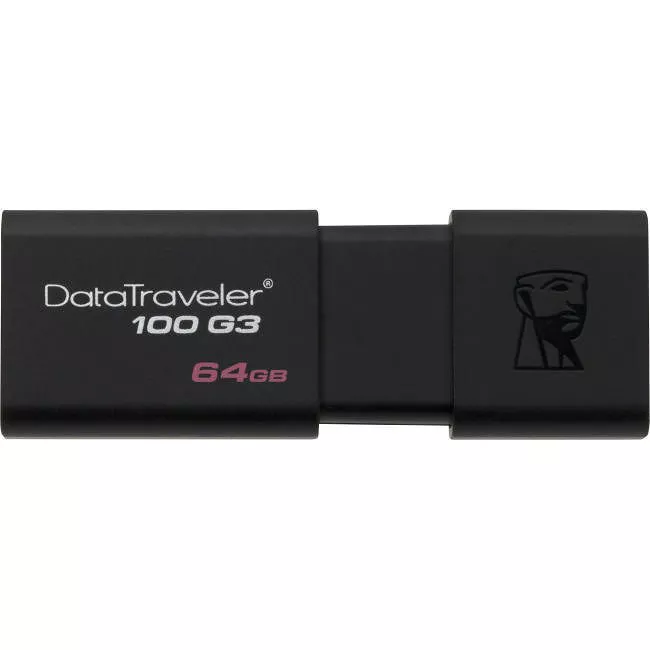 Kingston DT100G3/64GBBK 64GB DataTraveler 100 G3 USB 3.0 Flash Drive
