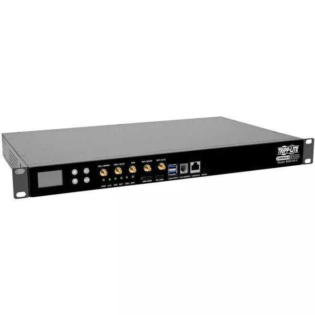 Tripp Lite B098-016-V 16-Port Console Server, USB Ports (2) - 4G LTE, Dual GbE NIC, 16Gb Flash, SD Card, Wi-Fi, Desktop/1U Rack, TAA