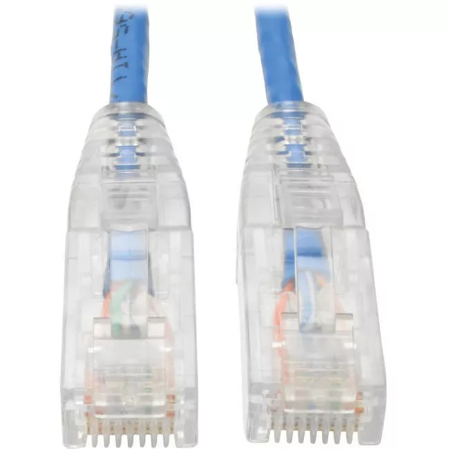 Tripp Lite N201-S15-BL 15' Cat6 UTP Patch Cable (RJ45) - M/M, Gigabit, Snagless, Molded, Slim, Blue