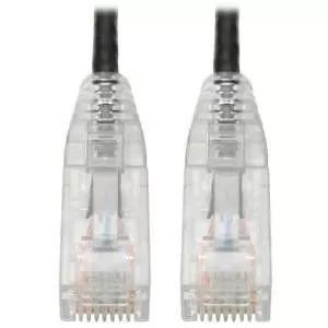 Tripp Lite N201-S6N-BK 6" Cat6 UTP Patch Cable (RJ45) - M/M, Gigabit, Snagless, Molded, Slim, Black