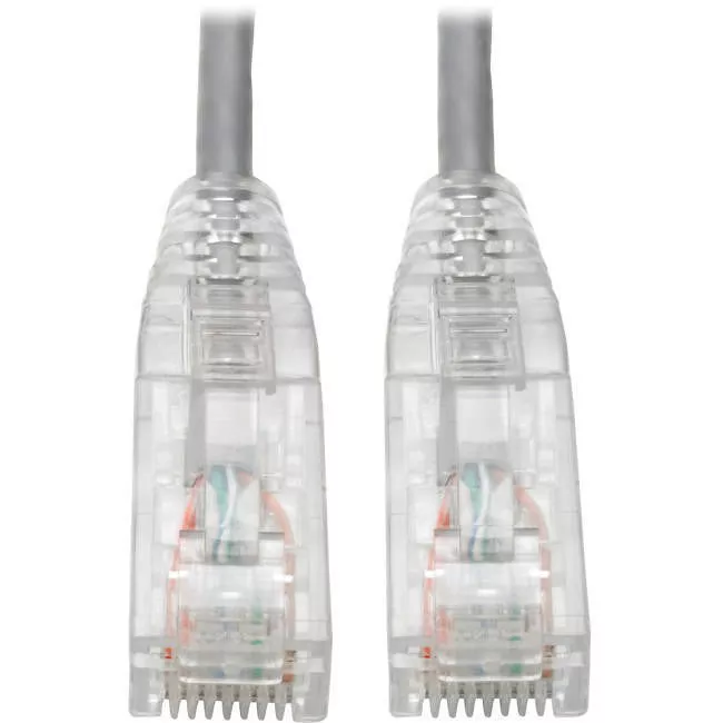 Tripp Lite N201-S01-GY 1' Cat6 UTP Patch Cable (RJ45) - M/M, Gigabit, Snagless, Molded, Slim, Gray