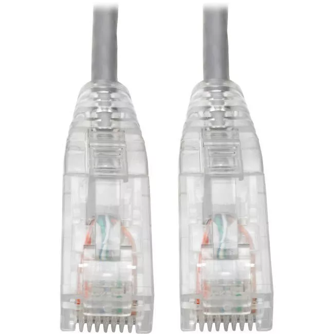 Tripp Lite N201-S15-GY 15' Cat6 UTP Patch Cable (RJ45) - M/M, Gigabit, Snagless, Molded, Slim, Gray