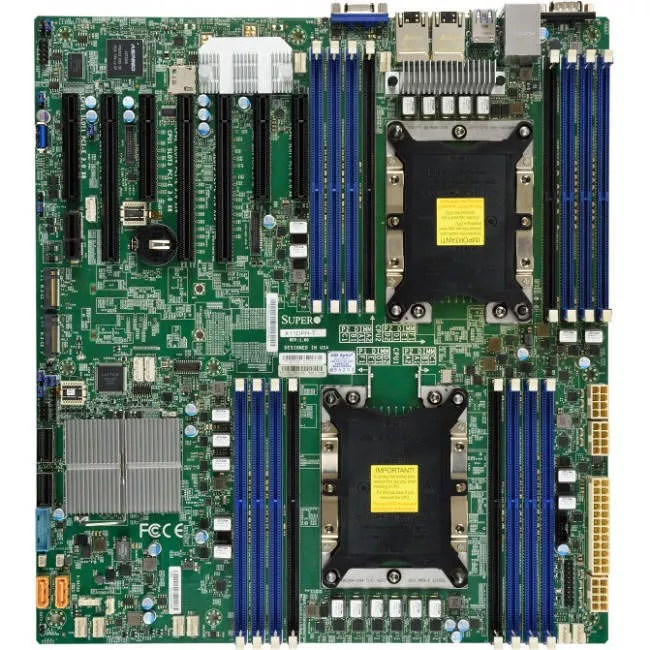 Supermicro MBD-X11DPH-T-B Server Motherboard - 2x Socket P LGA-3647 - Intel C624 - 16x DDR4 - RAID - 1x M.2 - 3x PCIe x16 - EATX