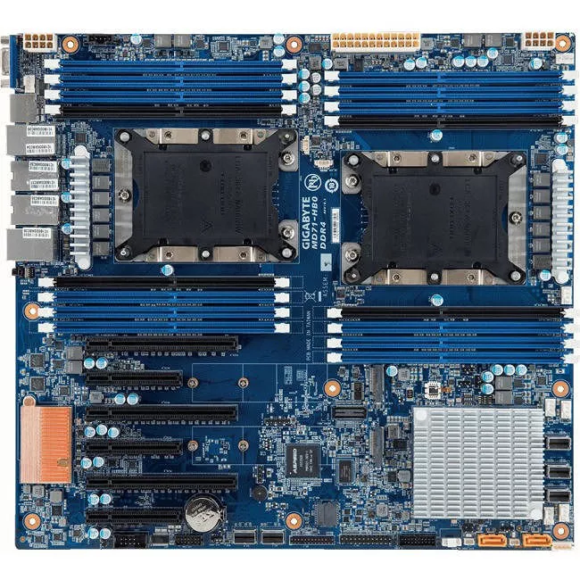 GIGABYTE MD71-HB0 Server Motherboard - 2x Socket P LGA-3647 - Intel C622 - 16x DDR4 - RAID - 2x M.2 - 3x PCIe x16 - EATX