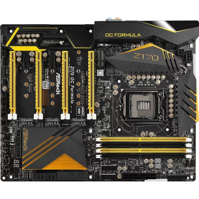 ASRock Z170 OC FORMULA Desktop Motherboard - 1x Socket H4 LGA-1151 - Intel Z170 - 4x DDR4 - RAID - 3x M.2 - 4x PCIe x16 - ATX