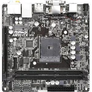 ASRock AM1H-ITX Desktop Motherboard - 1x Socket AM1 - AMD 2x DDR3 - 1x PCIe x16 - 1x RJ-45 - Mini ITX