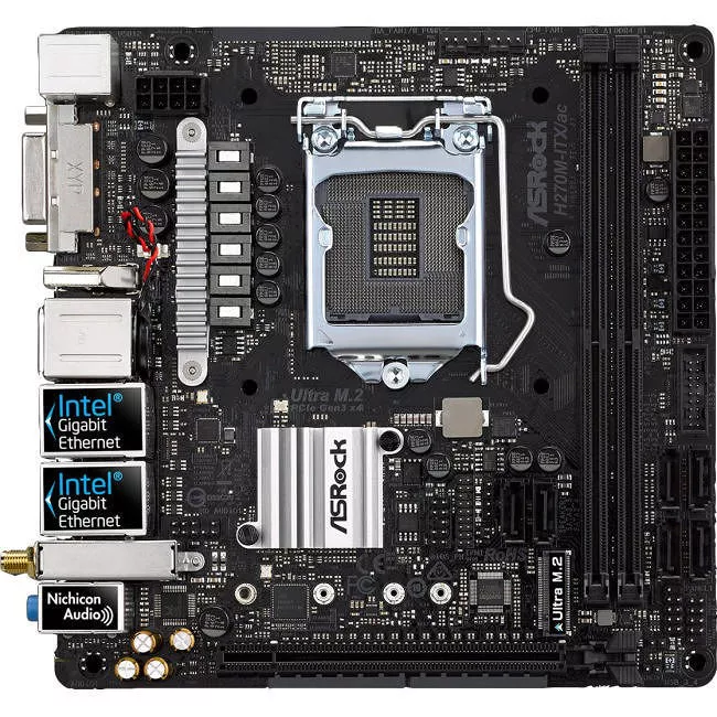 ASRock H270M-ITX/AC Desktop Motherboard - Intel H270 Chipset - Socket H4 LGA-1151 - Intel Optane Memory Ready - Mini ITX