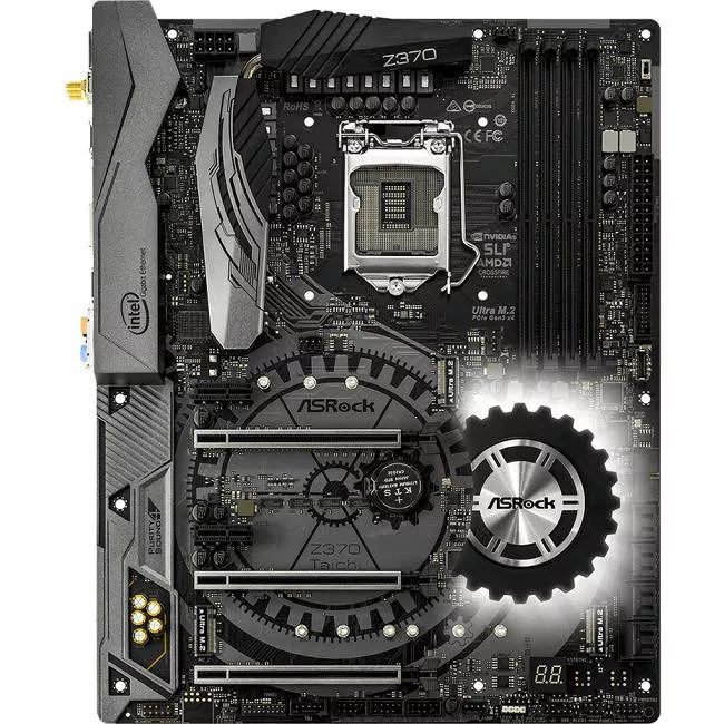 ASRock Z370 TAICHI Desktop Motherboard - 1x Socket H4 LGA-1151 - Intel Z370 - 4x DDR4 - RAID - 3x M.2 - 3x PCIe x16 - Wi-Fi - ATX