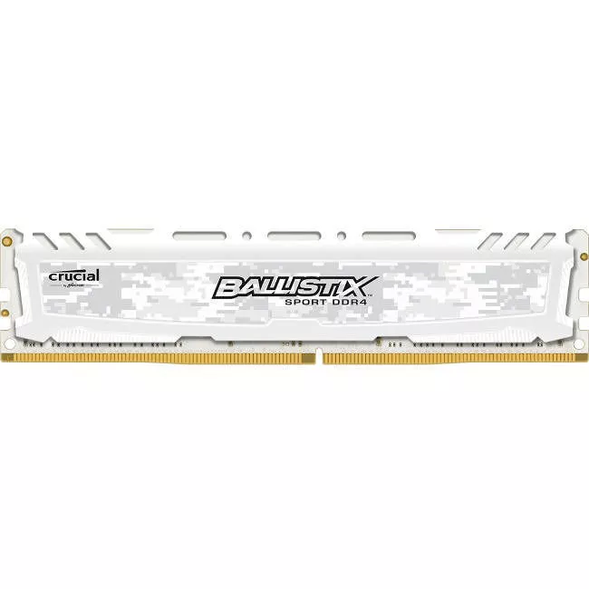 Crucial BLS8G4D26BFSCK Ballistix Sport LT White 8GB DDR4-2666 UDIMM - 2666 MH - Non-ECC, Unbuffered