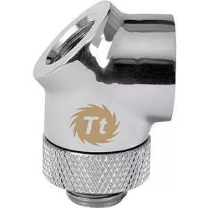 Thermaltake CL-W053-CU00SL-A Pacific G1/4 45 & 90 Degree Adapter - Chrome