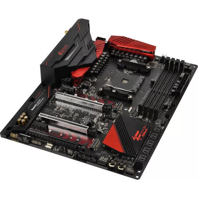 ASRock X370 PROFESSIONAL GAMING Desktop Motherboard - 1x Socket AM4 - AMD X370 - 4x DDR4 - RAID - 2x M.2 - 3x PCIe x16 - Wi-Fi - ATX