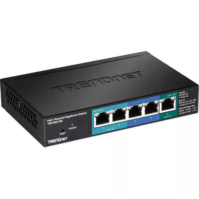 TRENDnet TPE-P521ES 5-Port PD-Powered Gigabit PoE EdgeSmart Switch