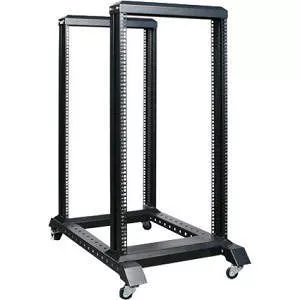 iStarUSA WO22AB-SFH25 22U 4 Post Open Frame Rack with 1U Tray