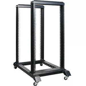 iStarUSA WO22AB-KBR1U 22U 4 Post Open Frame Rack with 1U Keyboard Drawer
