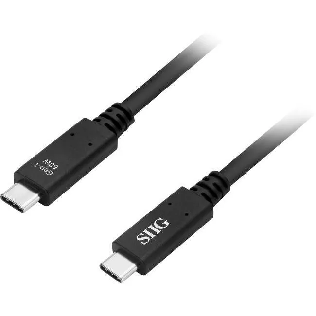 SIIG CB-TC0D11-S1 USB 3.1 Type-C Gen 1 60W - 1M Cable 
