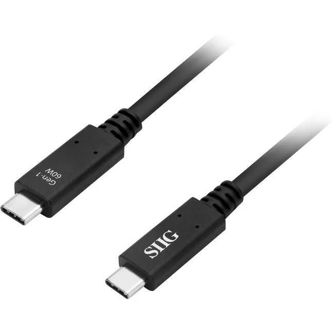 SIIG CB-TC0D11-S1 USB 3.1 Type-C Gen 1 Cable 60W - 1M