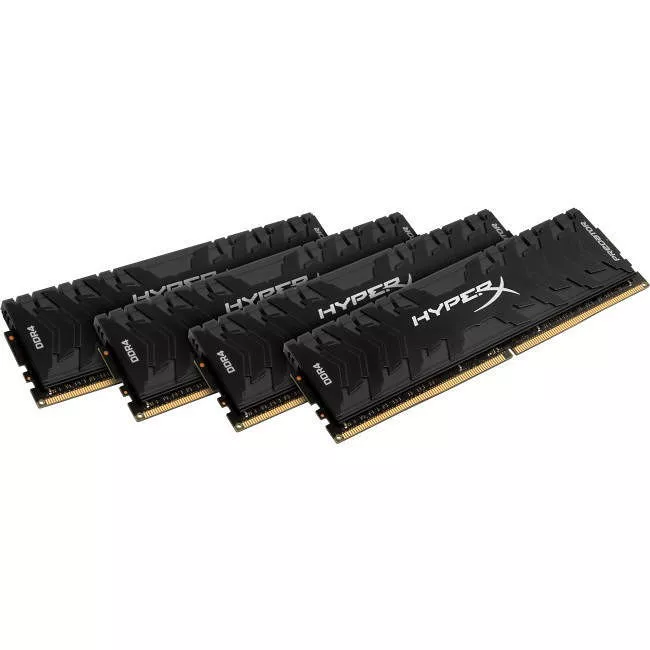 Kingston HX432C16PB3K4/64 HyperX Predator 64GB (4 x 16GB) DDR4 SDRAM Memory - 3200 MHz - Unbuffered