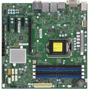 Supermicro MBD-X11SCQ-O Desktop Motherboard - 1x Socket H4 LGA-1151 - Intel Q370 - 4x DDR4 - RAID - 1x M.2 - 1x PCIe x16 - Micro ATX