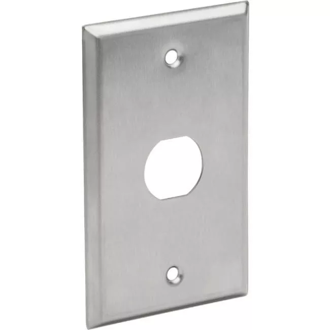 Tripp Lite N206-FP01-IND RJ45 Bulkhead Wall Plate 1 Cutout Industrial Metal Single Gang