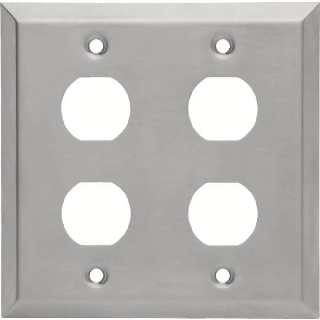 Tripp Lite N206-FP04-IND RJ45 Bulkhead Wall Plate 4 Cutouts Industrial Metal Single Gang