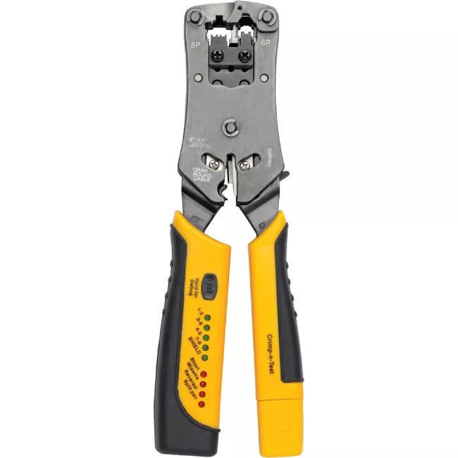 Tripp Lite T100-001-TST RJ11/RJ12/RJ45 Wire Crimper with Built-in Cable Tester