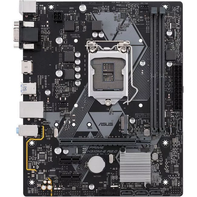 ASUS PRIME H310M-E R2.0 Desktop Motherboard - Intel H310 Chipset - Socket H4 LGA-1151 - Micro ATX