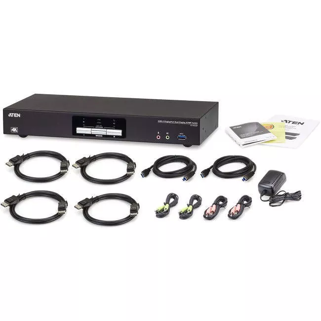 ATEN CS1942DP 2-Port USB 3.0 4K DisplayPort Dual Display KVMP Switch-TAA Compliant