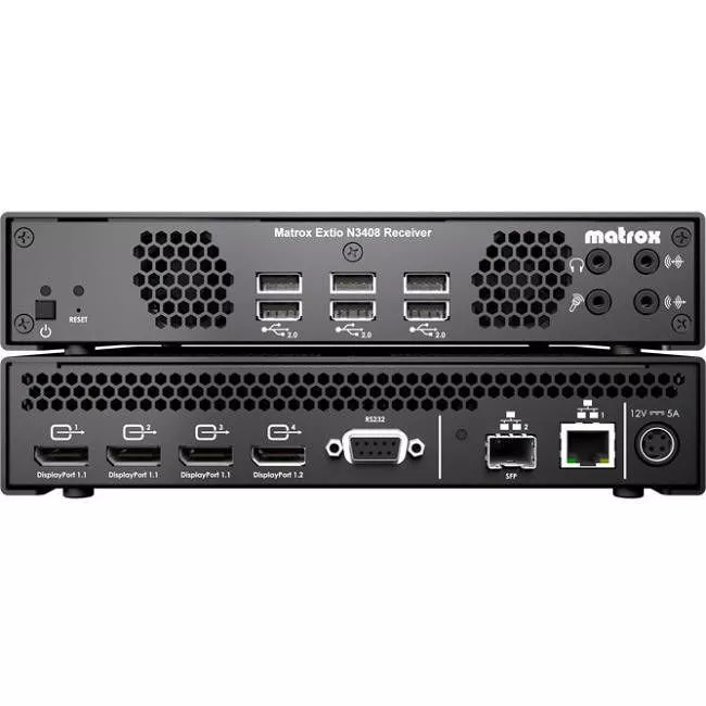 Matrox XTO3-N3408RX KVM Extender Receiver Appliance - Extio 3 High Performance