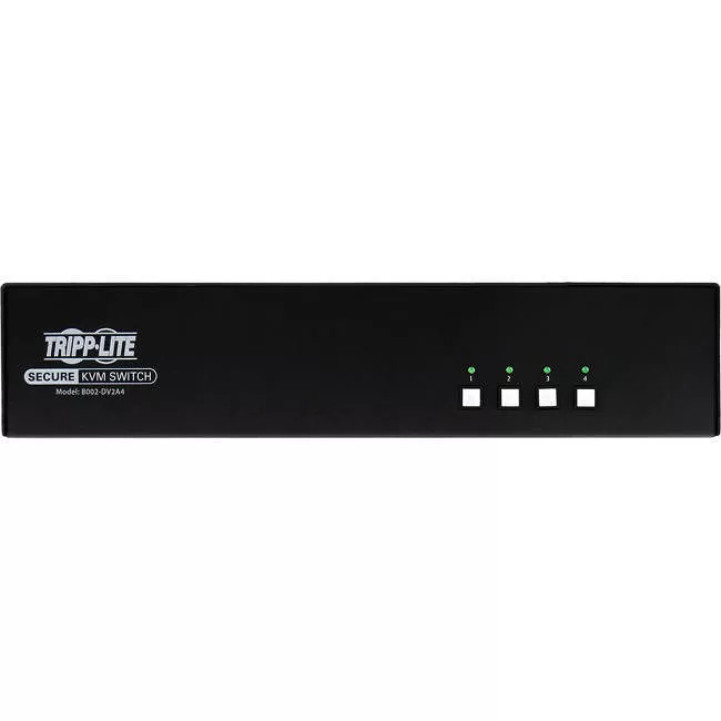 Tripp Lite B002-DV2A4 Secure KVM Switch 4-Port Dual Monitor DVI to DVI NIAP PP3.0 Certified Audio