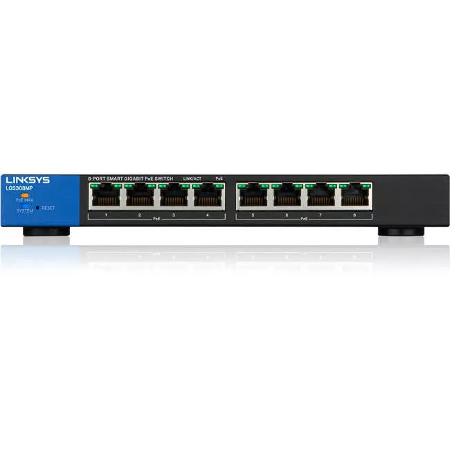 Linksys LGS308MP 8-Port Business Smar Gigabit PoE+ Switch - 130W
