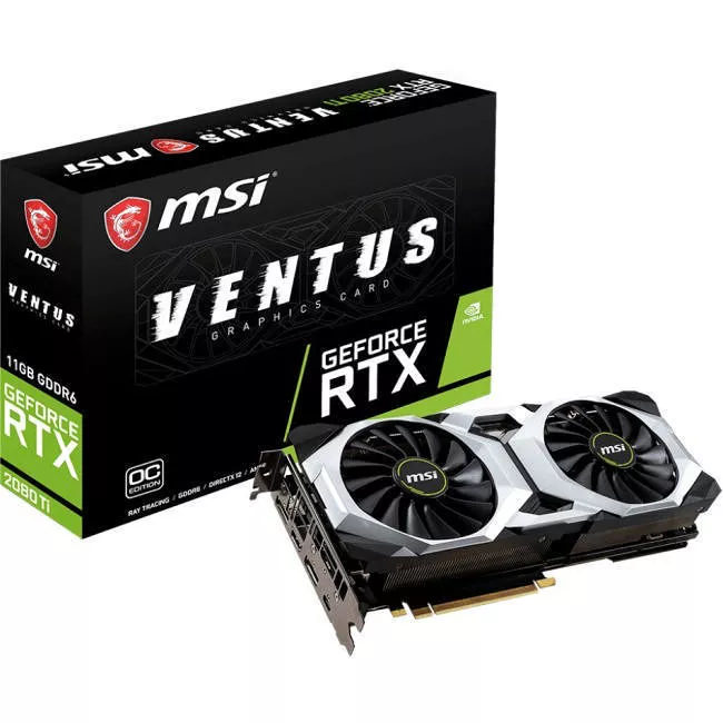 MSI G208TV11C GeForce RTX 2080 Ti VENTUS 11G OC Graphic Card - 1.35 GHz Core - 11 GB GDDR6