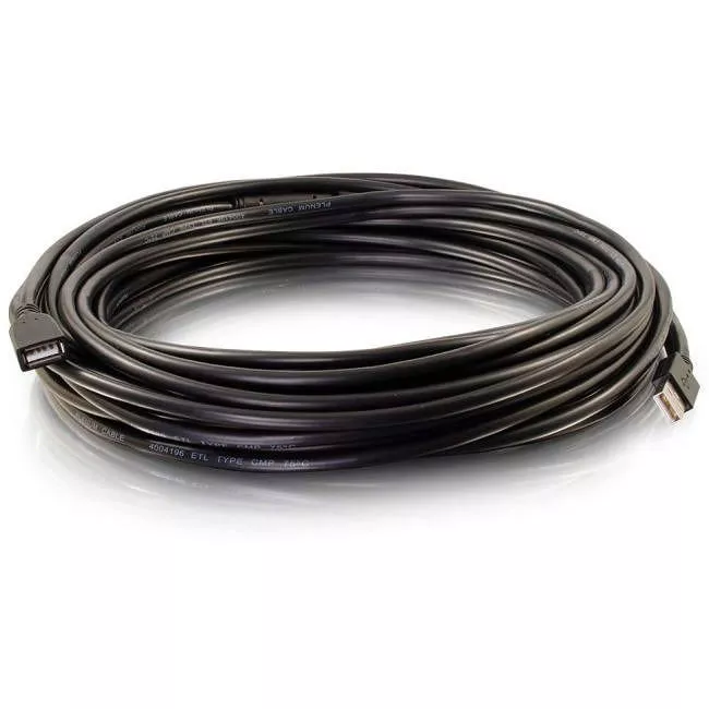 C2G 39936 75ft USB Extension Cable - Active USB A to USB A Extension Cable - Plenum Rated - USB 2.0 - M/F