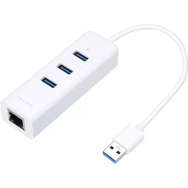 TP-LINK UE330 () - USB 3.0 to Ethernet Adapter, Portable 3-port USB Hub with 1 Gigabit