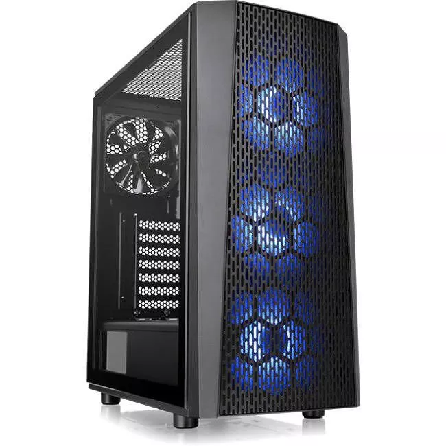 Thermaltake CA-1L7-00M1WN-01 Versa J24 Tempered Glass RGB Edition Mid-Tower Chassis - Black