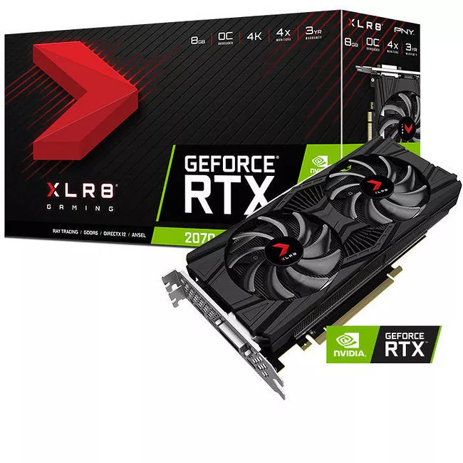PNY VCG20708DFPPB-O GeForce RTX 2070 XLR8 Gaming Overclocked Edition Graphic Card - 8GB