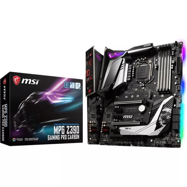 MSI Z390GPCAR Desktop Motherboard - 1x Socket H4 LGA-1151 - Intel Z390 - 4x DDR4 - RAID - 2x M.2 - 3x PCIe x16 - ATX