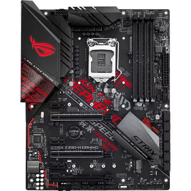 ASUS ROG STRIX Z390-H GAMING Desktop Motherboard - 1x Socket H4 LGA-1151 - Intel Z390 - 4x DDR4 - RAID - 2x M.2 - 3x PCIe x16 - ATX