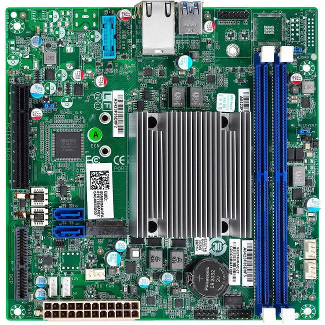 MiTAC S32272NR-C538 Desktop Motherboard - Intel 2x DDR4 - No - 1x M.2 - Mini ITX
