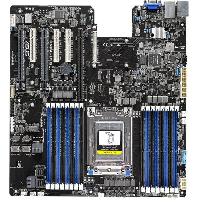 ASUS KNPA-U16 Server Motherboard - 1x Socket SP3 - AMD 16x DDR4 - 1x M.2 - SSI EEB