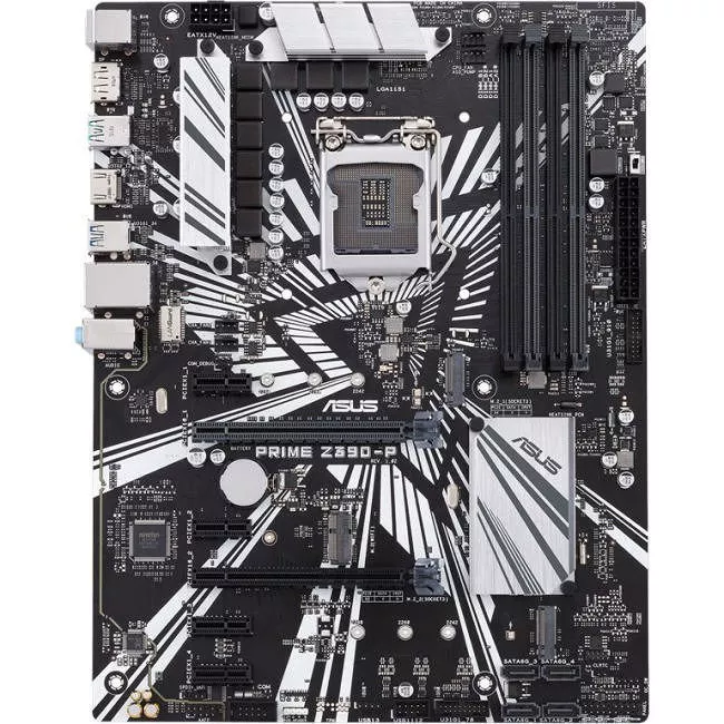 ASUS PRIME Z390-P Desktop Motherboard - 1x Socket H4 LGA-1151 - Intel Z390 - 4x DDR4 - RAID - 3x M.2 - 2x PCIe x16 - ATX