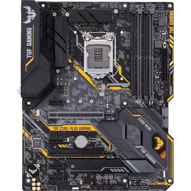 ASUS TUF Z390-PLUS GAMING Desktop Motherboard - 1x Socket H4 LGA-1151 - Intel Z390 - 4x DDR4 - RAID - 2x M.2 - 2x PCIe x16 - ATX