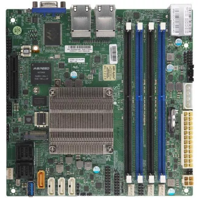 Supermicro MBD-A2SDI-16C-HLN4F-O Server Motherboard - Socket BGA-1310 - Intel 4x DDR4 - 1x M.2 - Mini ITX