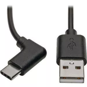 Tripp Lite U038-003-CRA Eaton Tripp Lite Series USB-A to USB-C Cable, Right-Angle USB-C, USB 2.0, (M/M), 3 ft. (0.91 m)