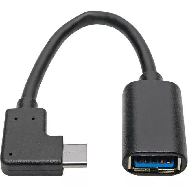 Tripp Lite U428-06N-F-CRA USB-C to USB-A Adapter (M/F) Right-Angle C USB 3.2 Gen 1 (5 Gbps) Thunderbolt 3 Compatible 6-in. (15.24 cm)